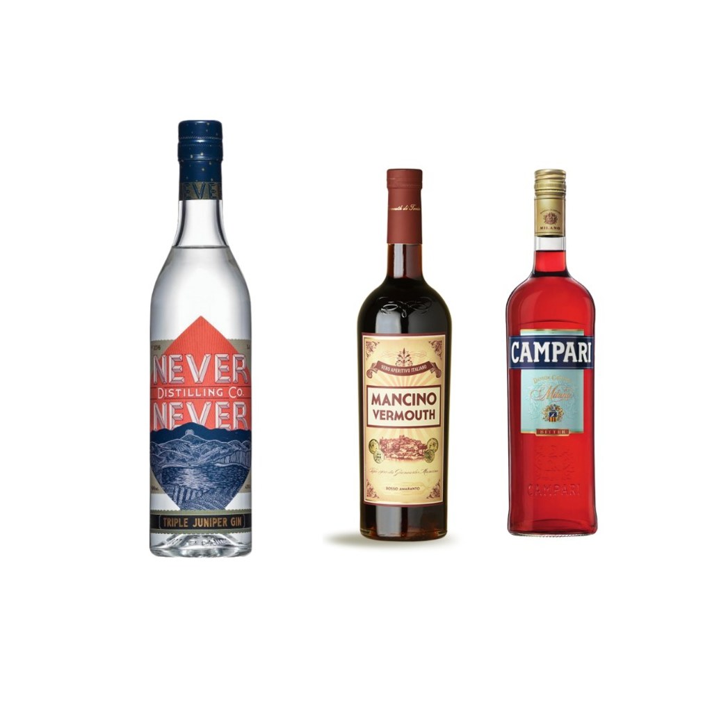 Negroni Discovery Set (Never Never Triple Juniper Gin + Mancino Rosso ...