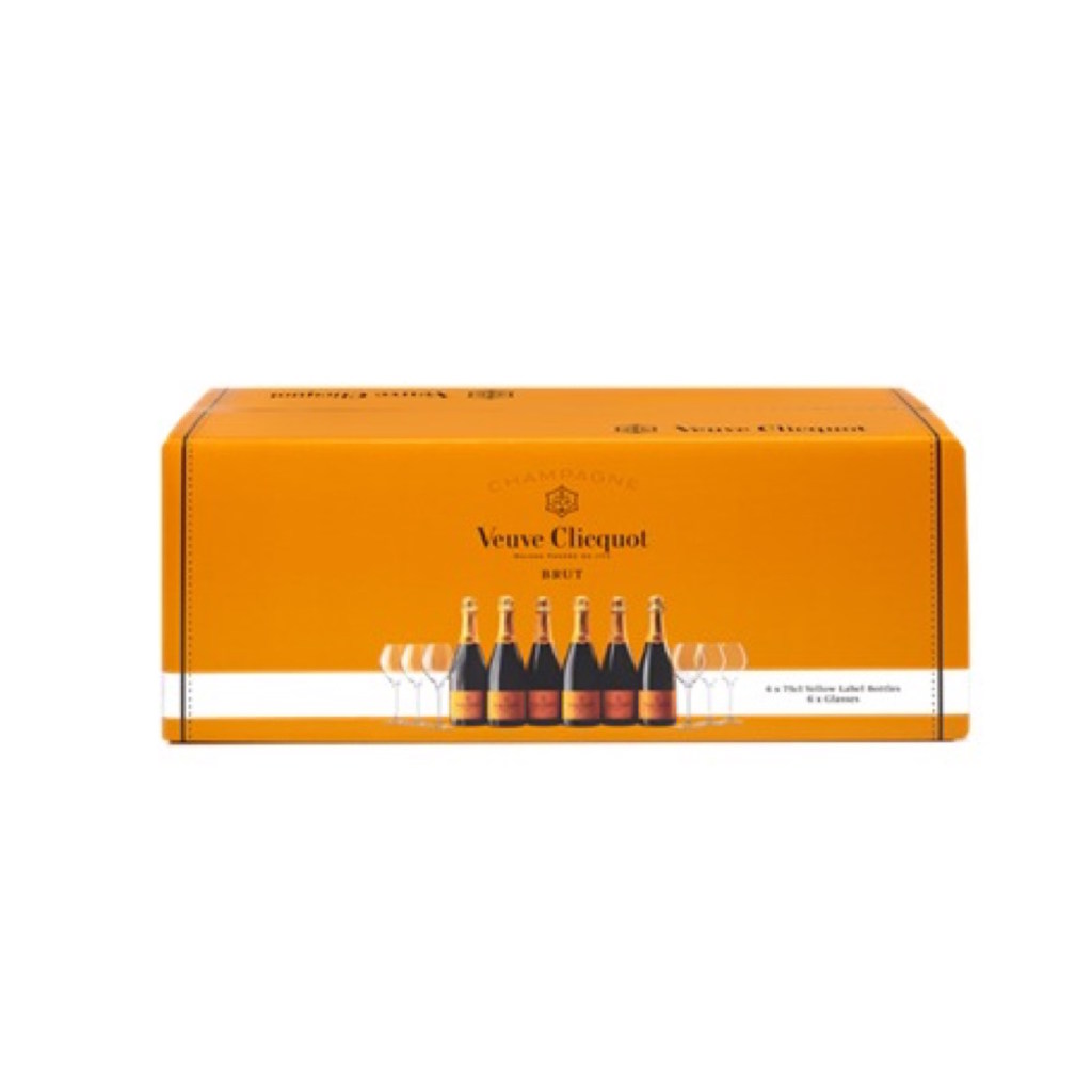 Veuve Clicquot Yellow Label Brut Champagne 6 Bottle Case